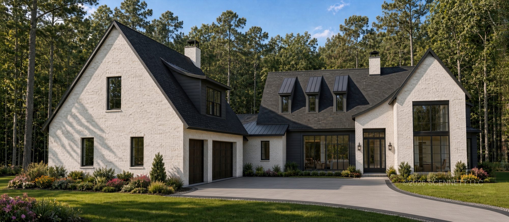 Architectural rendering of the High Meadow West front exterior